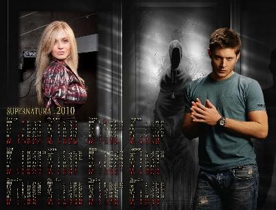 Вставить фото в календарь 2010 с Эклз Дженсен, supernatural.