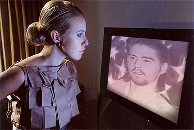 Фотоэффект с Ксенией Собчак на экране телевизора, вставить фото онлайн