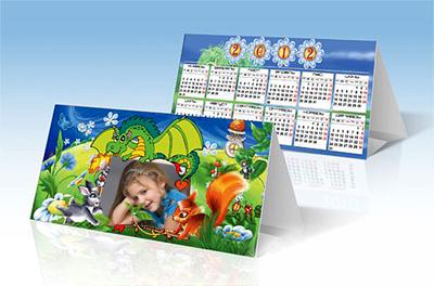 Настольный календарик с драконом, сделать онлайн