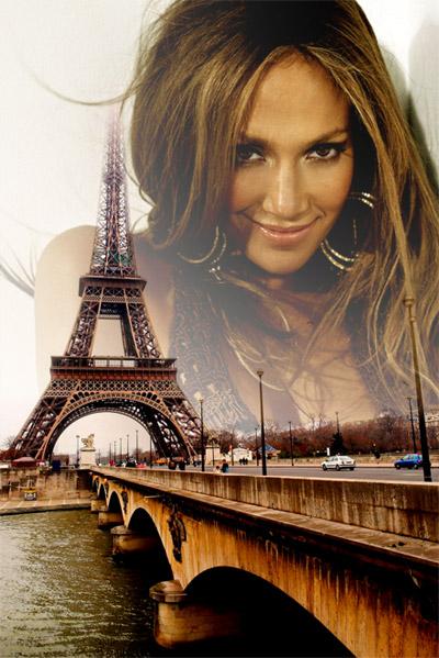 Фотоэффект на фоне Парижа онлайн